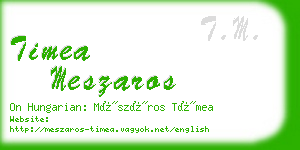 timea meszaros business card